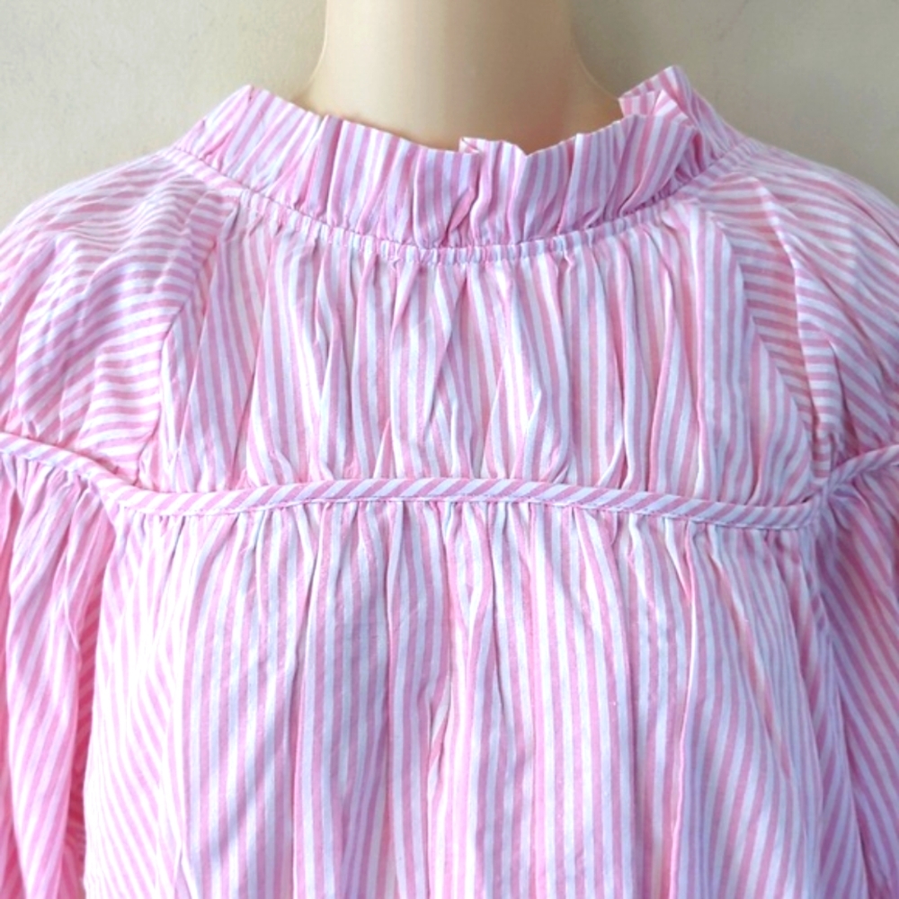Elegant Pink Striped Mini Dress - Picture 6 of 16